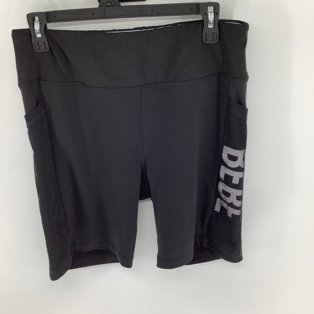 Bebe Sport Women's‎ Black Leggings Activewear Workout Yoga shorts Size XL